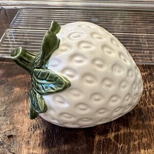Ceramic White Strawberry Art Decor